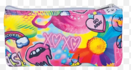 Psychedelic Collage Pencil Case - Wristlet Emoji,Emoji Pencil Case