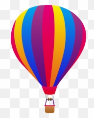 Hot Air Balloon Clip Art - Cartoon Hot Air Balloon Drawing Emoji,Hot Air Balloon Emoji