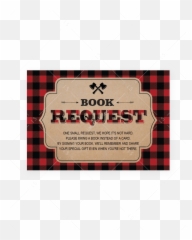 Buffalo Plaid Baby Shower Book Request - Label Emoji,Kilt Emoji