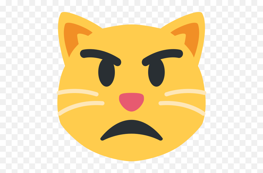 Pouting Cat Emoji - Pouting Cat Emoji,Cat Face Emoji