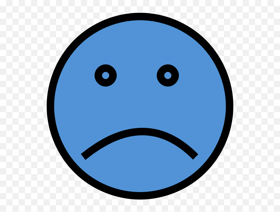 Clipart Sad Face Symbols - Blue Sad Face Cartoon Emoji,Emoticon Symbols
