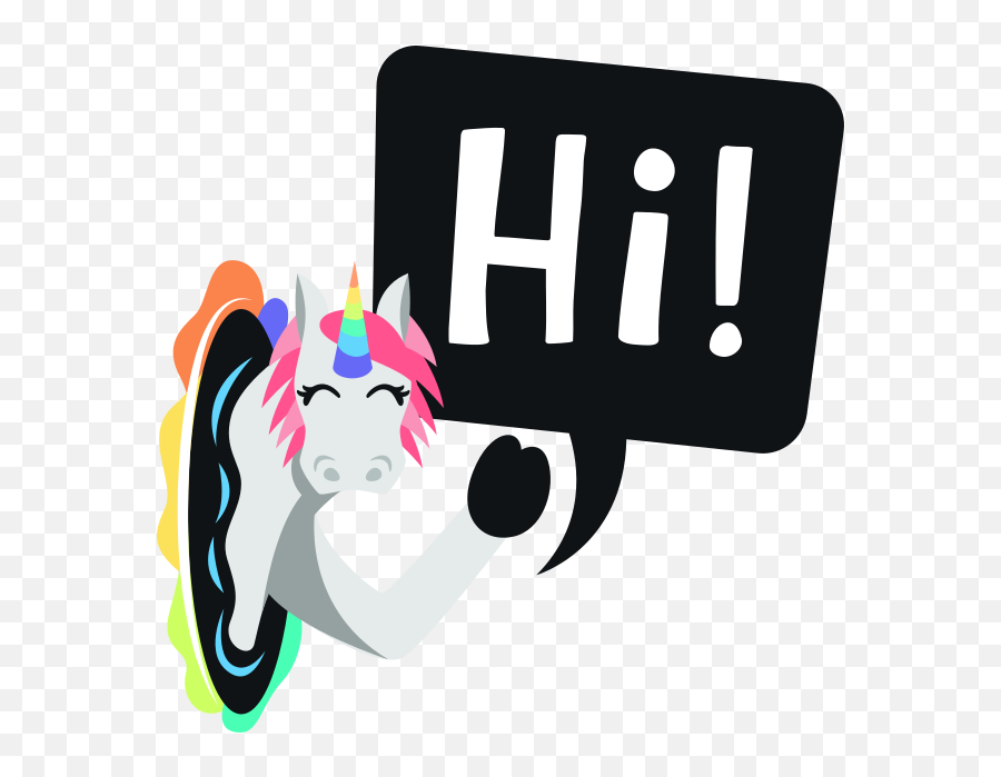 Emoji Inspired Stickers - Illustration,Unicorn Emoji Sticker