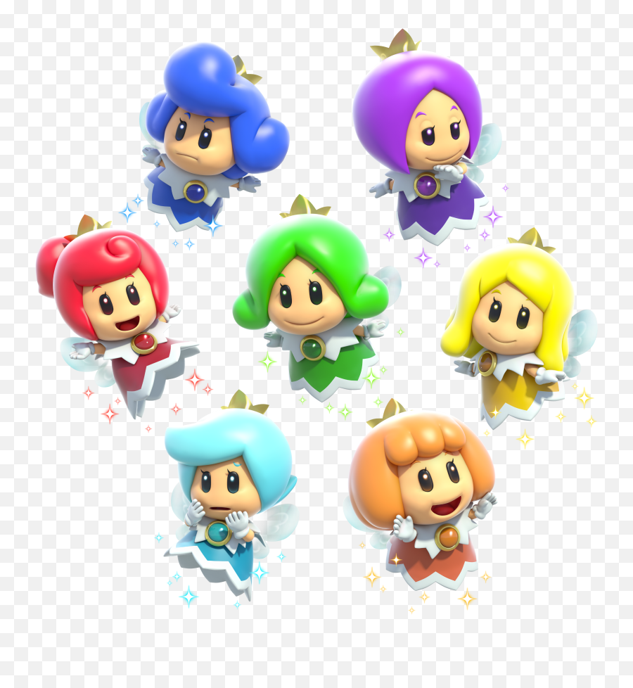 Super Mario 3d World Fairies Clipart - Super Mario 3d World Fairies Emoji,Fairy Emoticon