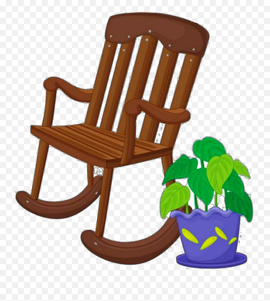 Ftestickers Clipart Chair Rockingchair - Cartoon A Rocking Chair Emoji,Rocking Chair Emoji