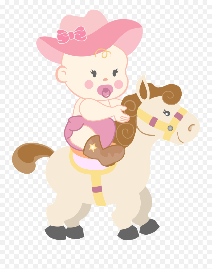 Horse Clipart Baby Shower Horse Baby - Cowgirl Baby Png Emoji,Emoji Horse Plane