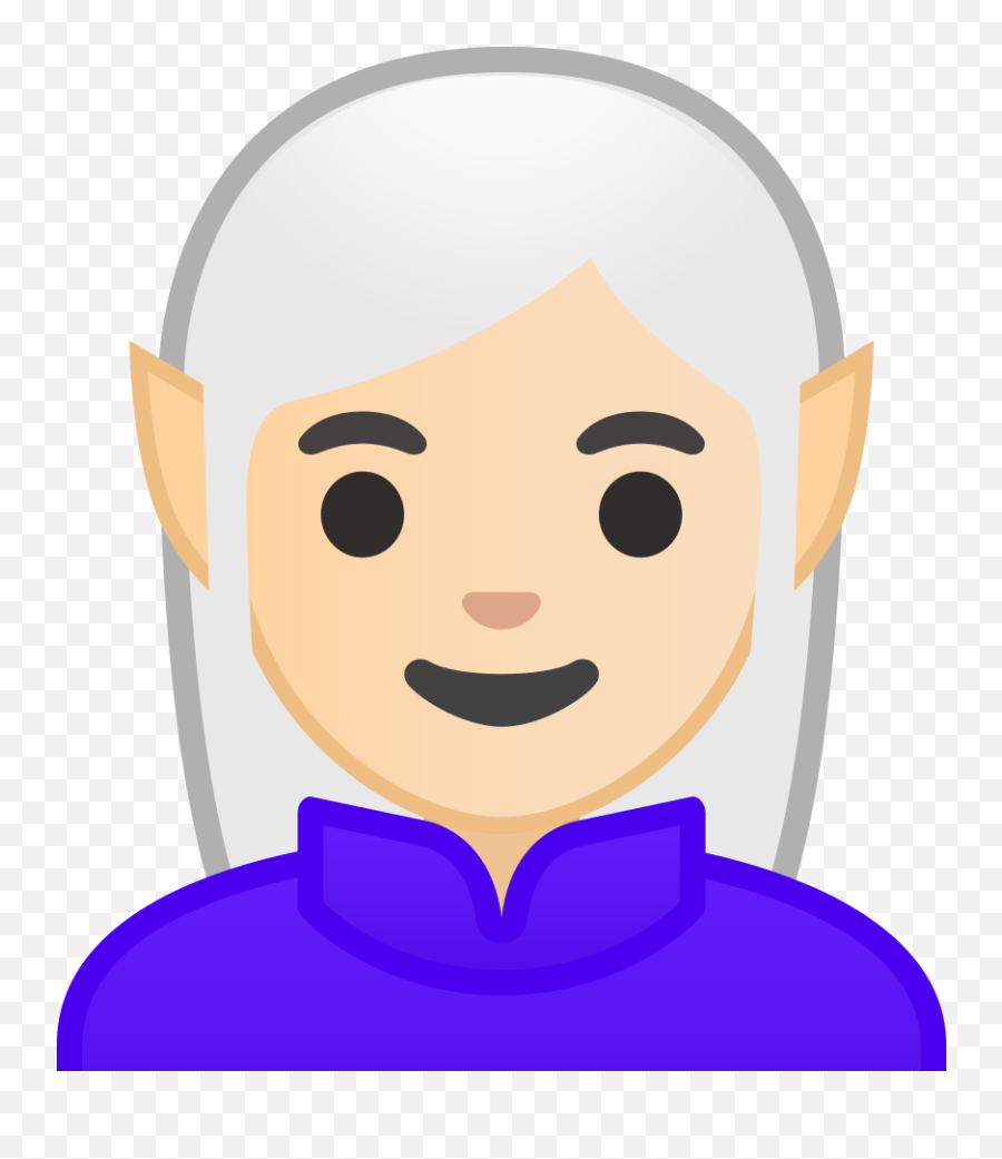 Woman Elf Light Skin Tone Icon - Emoticon Manusia Emoji,Old Lady Emoji