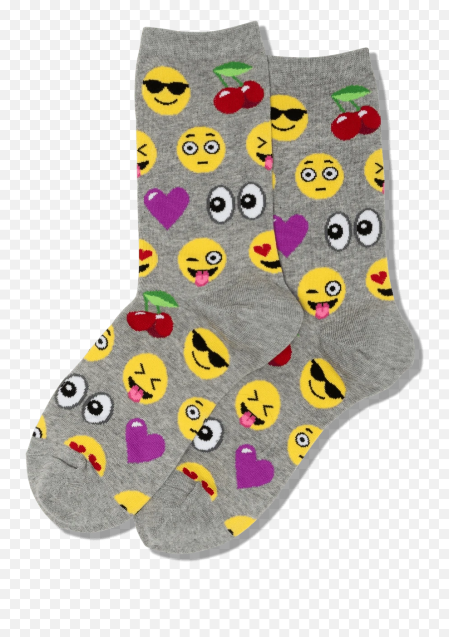 Womens Emoji Crew Socks - Sock,Bleach Emoji