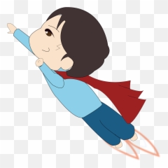 Superman Clip Boy Picture - Volar Clipart Emoji