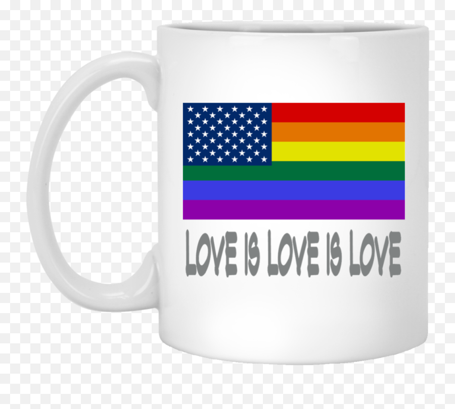 Love Is Love Is Love Rainbow Flag - Us Flag The Thin Beer Stein Emoji,Rainbow Flag Emoji