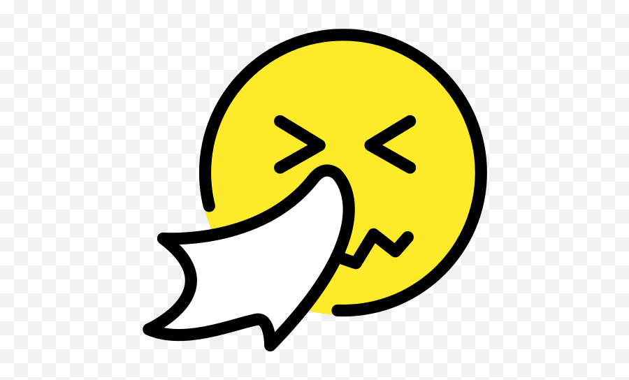 Sneezing Face - Clip Art Emoji,Sneezing Emoji