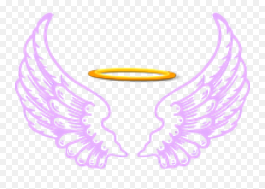 Purple Angel Wings Clipart - Transparent Purple Cartoon Angel Wings Emoji,Angel Wings Emoji