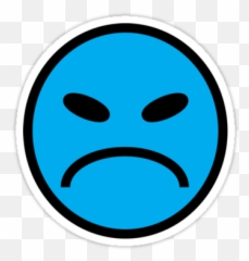 Frowny Face Desktop - ClipArt Best Angry Blue Png Emoji