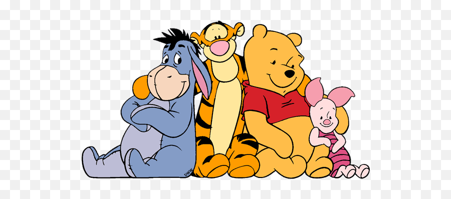 Winnie The Pooh Clipart Black - Winnie The Pooh And Friends Emoji,Eeyore Emoticons