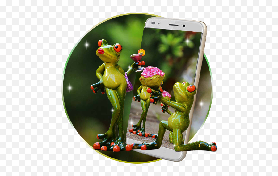 Nutty Bullfrog Live Wallpaper - Apps On Google Play Cute Cartoon Couple Frog Emoji,Insane Emoticons