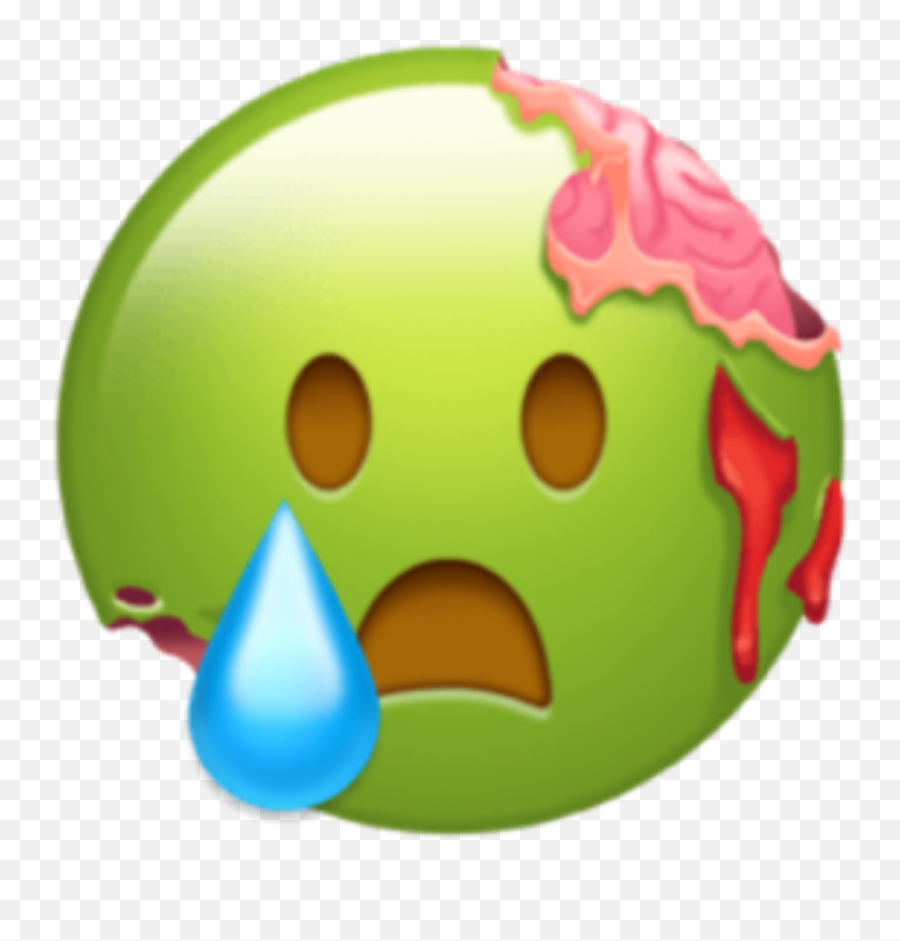 Zombie Sad Horror Emoji Emojilife Sticker By Amby19 - Clip Art,Is There A Zombie Emoji