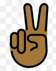 Victory Hand Emoji Clipart - Sign
