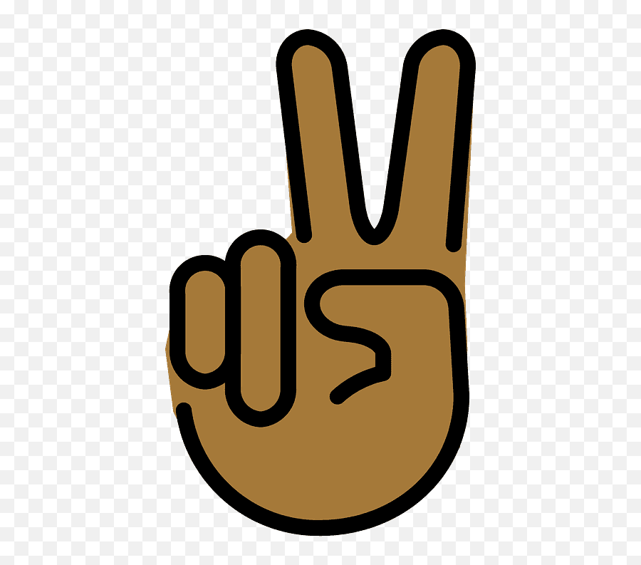 Victory Hand Emoji Clipart - V Sign,Victory Emoji
