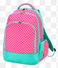 Pink Dot Backpack Bookbag Diaper Bag Full Sized Laptop - Free Round Border Transparent Background Emoji,Emoji Backpacks For School