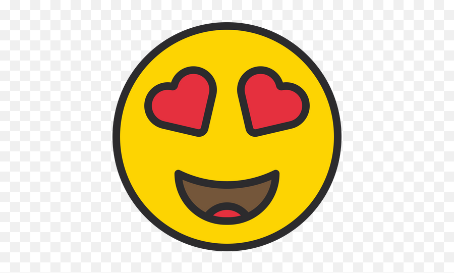 Smiling Face With Heart Eyes Emoji Icon Of Colored Outline - Smiley,Emoji Rolling Eyes