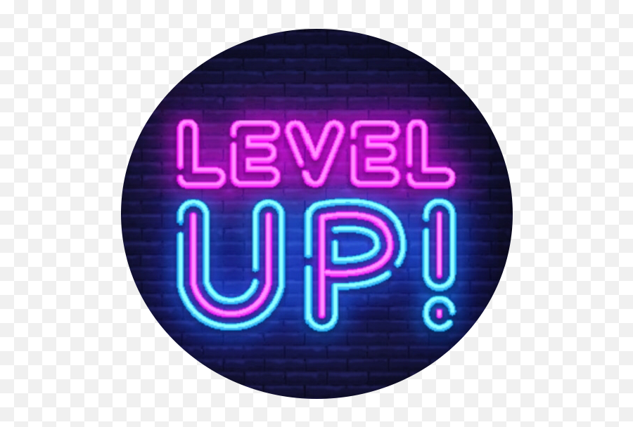 Neon Levelup Sticker - Dot Emoji,Level Up Emoji