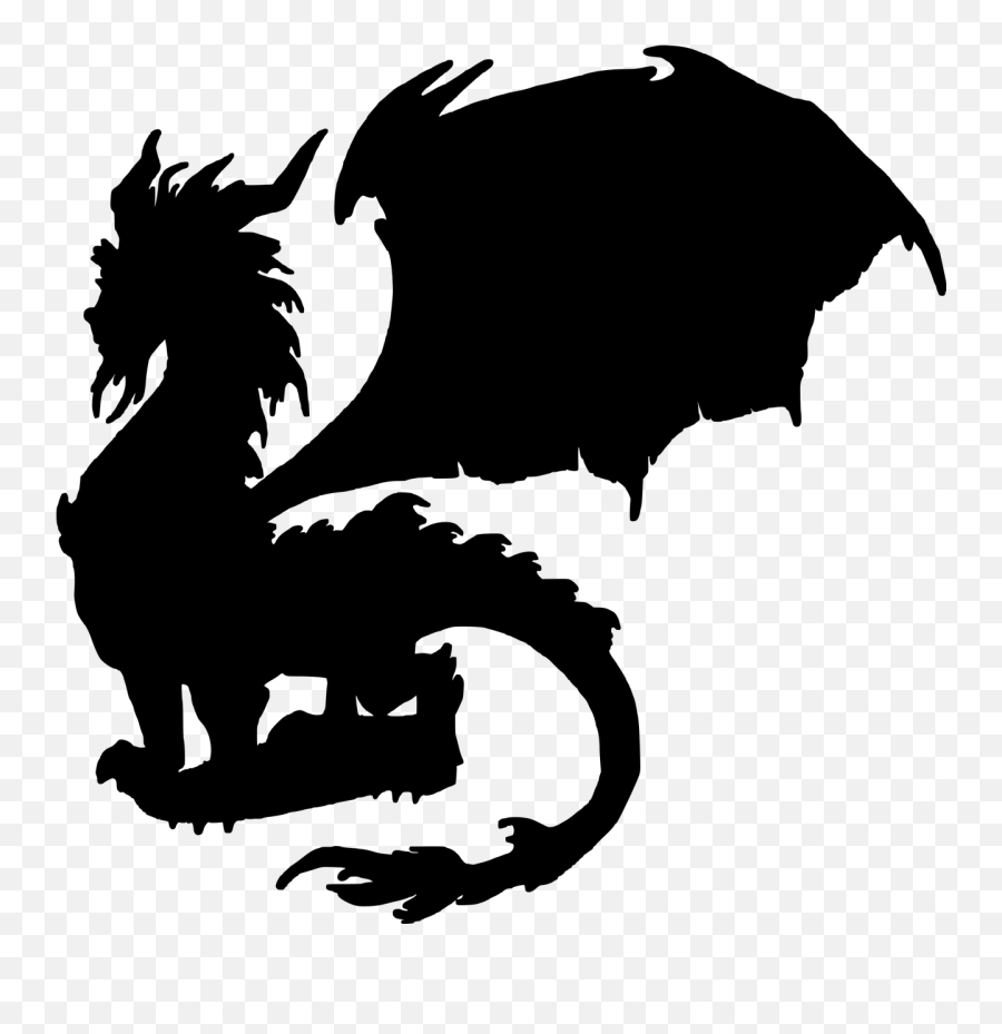 Dragon Illusions Silhouette Fantasy - Dragon Royalty Free Clip Art Emoji,Dragon Head Emoji