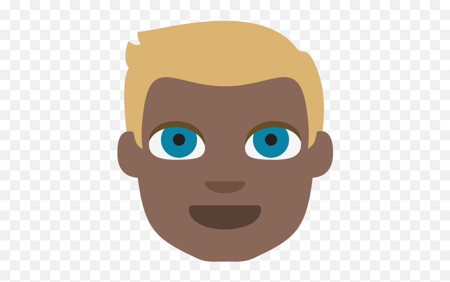 Person With Blond Hair Dark Skin Tone - Cartoon Emoji,Female Emoticon