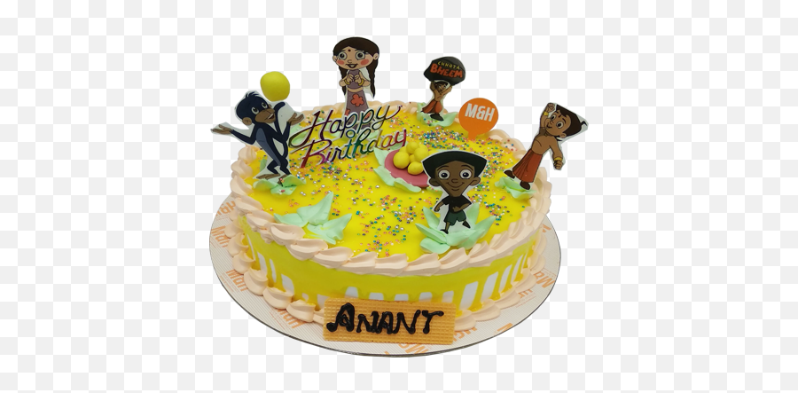Chhota Bheem Cake - 1 Kg Chota Bheem Cake Emoji,Happy Birthday Emoji Cake