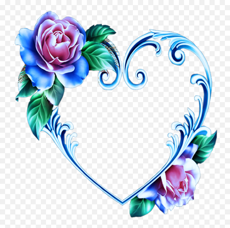Mq Blue Roses Rose Flowers Flower - Imagens Gif Heart Frame Png Flowers Emoji,Flower Emojis