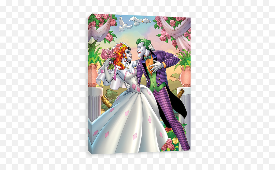 Joker And Harley Wedding - Harley Quinn And Joker Art Emoji,Joker Emoji