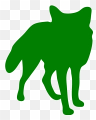 Green fox icon - Free green animal icons Arctic Fox Silhouette Emoji