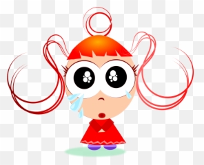 Free Unhappy Sad Vectors - Crying Girl Png Gif Emoji