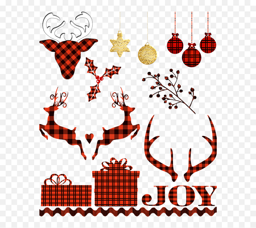 Buffalo Plaid Lumberjack Christmas - Buffalo Plaid Clipart Free Emoji,Emoji Christmas Ornaments