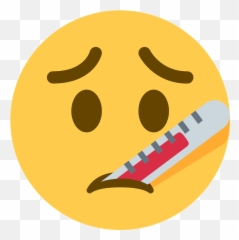 Face with thermometer emoji clipart Free download - Sick Emoji