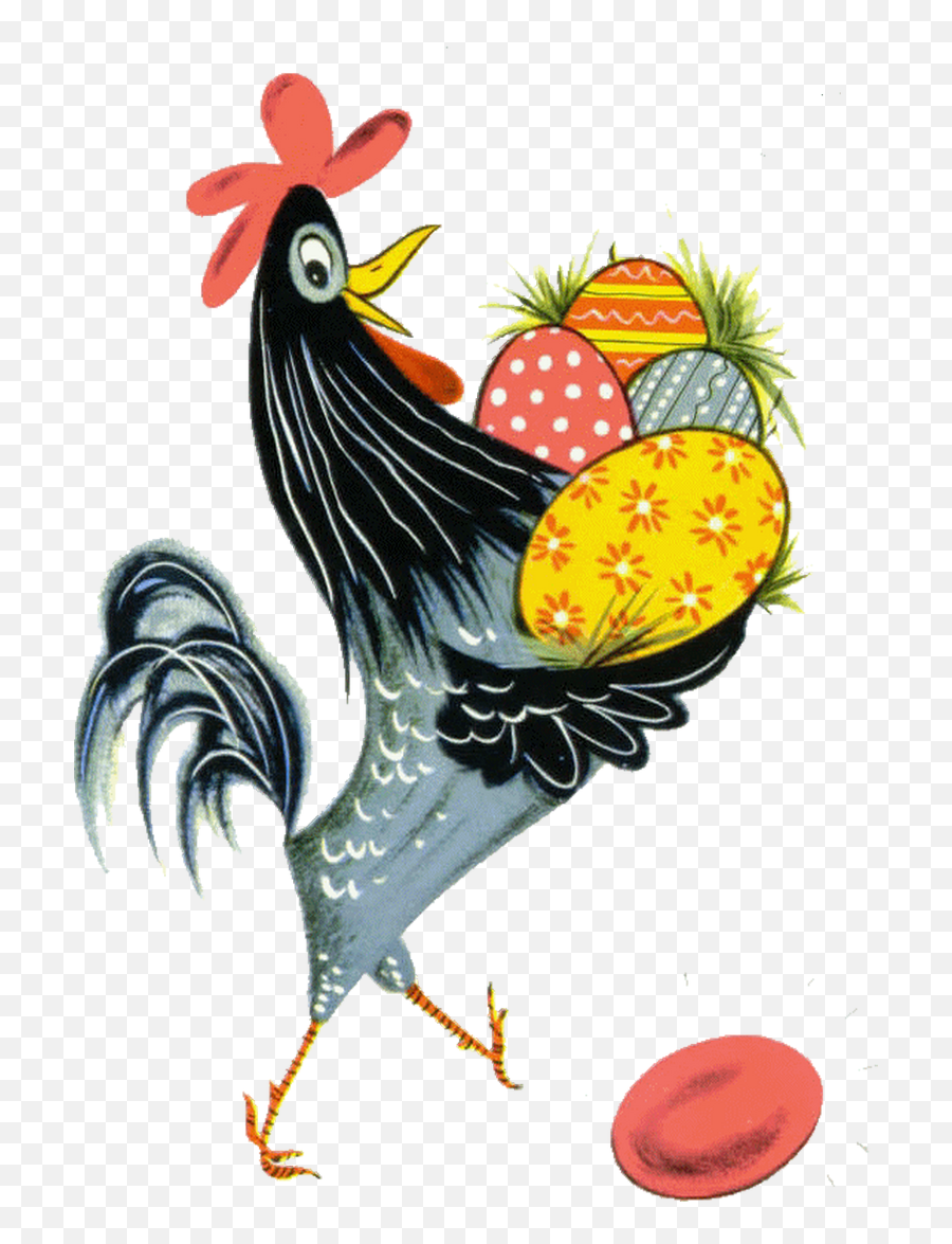 Rooster Chicken Easter Bunny Happy - Easter Rooster Emoji,Rooster Emoticon