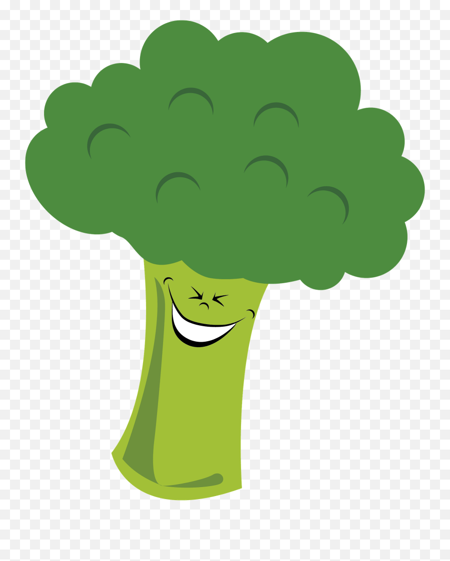 Smiling Broccoli Clipart - Vegetable Png Clipart Emoji,Broccoli Emoji