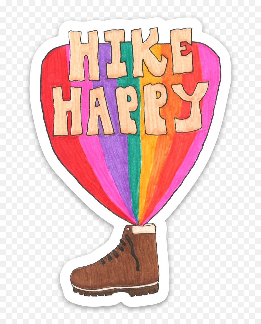 Hike Happy W Boot Sticker Clipart - Full Size Clipart Balloon Emoji,Boot Emoji