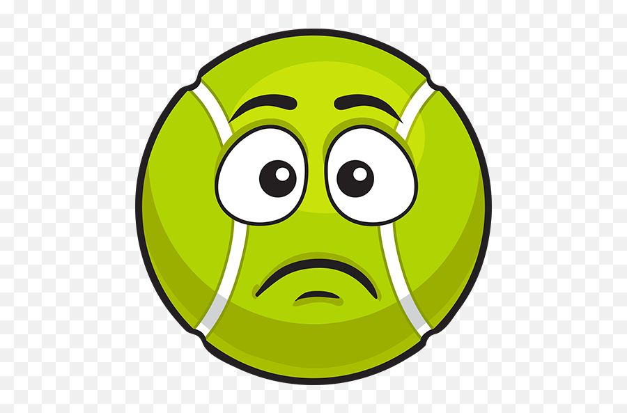 Tennismoji - Happy Tennis Ball Emoji,Tennis Emoji