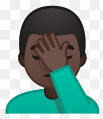 Facepalm Emoji Png Transparent Image - Man Palm