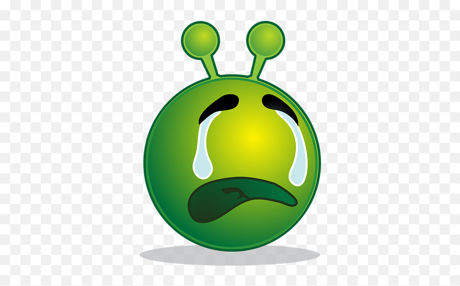 Sad Face Emoji - Smiley Alien,Dva Emoji