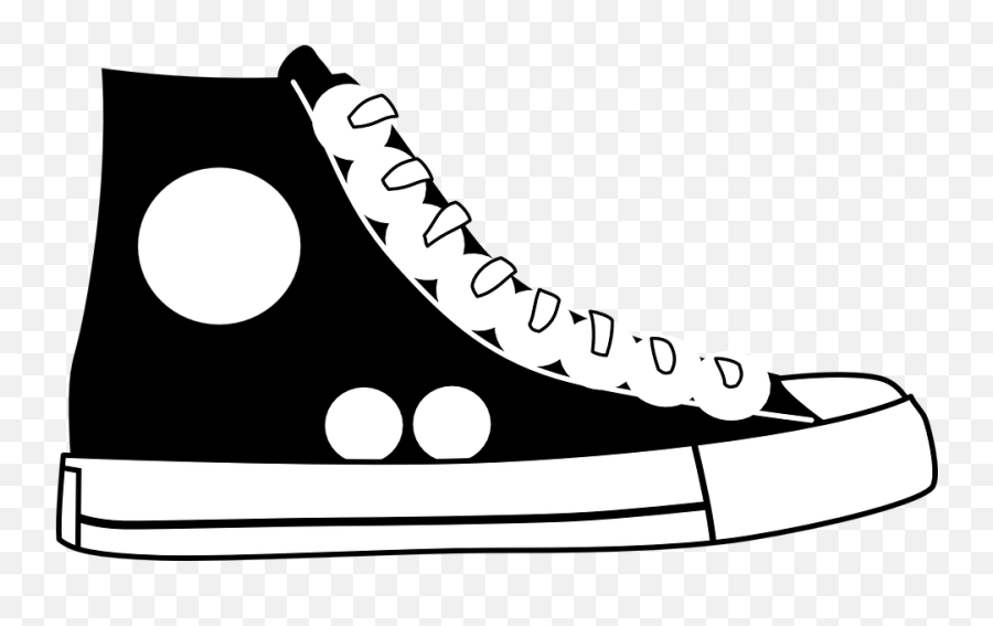 Black Shoe Converse - Pete The Cat Shoe Clipart Emoji,Emoji Converse Shoes
