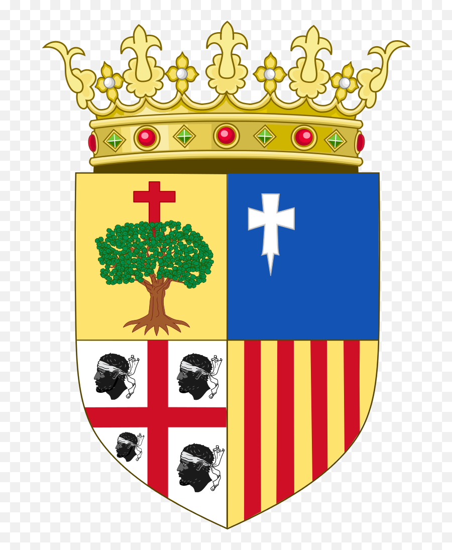 Historic Coat Of Arms Of Aragon - Medieval Kingdom Of Aragon Emoji,Spain Flag Emoji