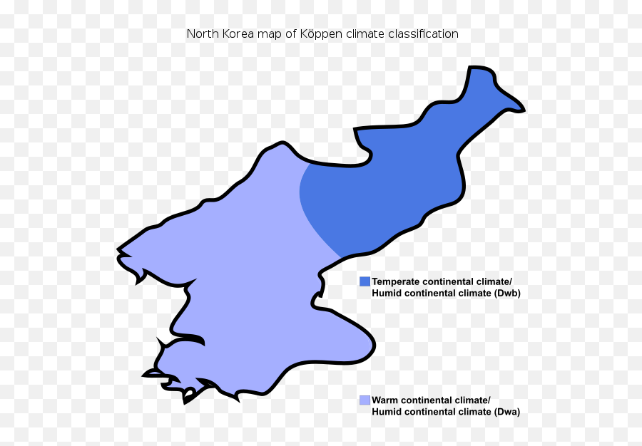 North Korea Map Of Köppen Climate - Koppen Climate Classification Korea Emoji,North Korea Emoji