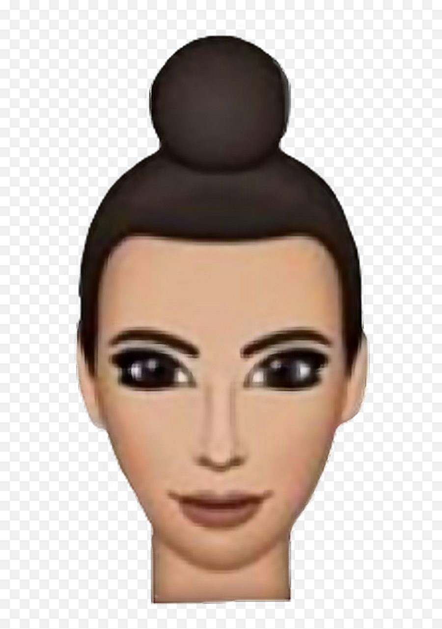 Kimoji Kimkardashian Kim Kardashian Bun Hair Emoji Text - Emoji De Kim Kardashian,Hair Emoji