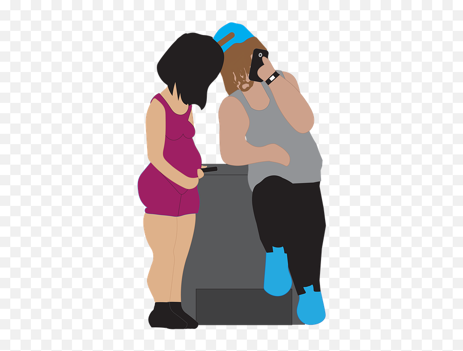 Pregnancy Cell Phone Waiting - Cartoon Emoji,Hug Emoji Samsung