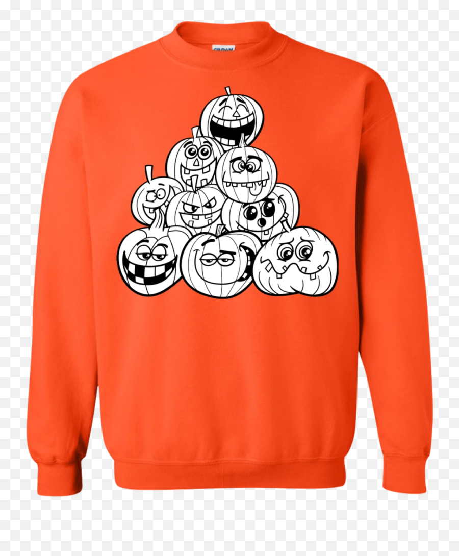 Pumpkin Emoji Triangle T Shirt - Ugly Christmas Sweaters Orange,Red Triangle Emoji