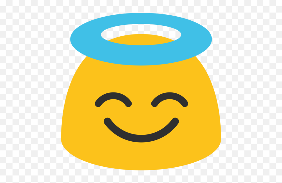 Smiling Face With Halo Emoji - Angel Emoji Png,Face Angel Emoji