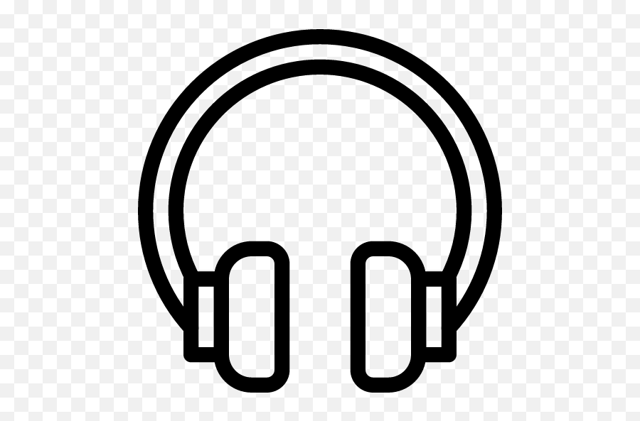 Hipster Headphones Icon - Outline Picture Of Headphone Emoji,Emoji Headphones