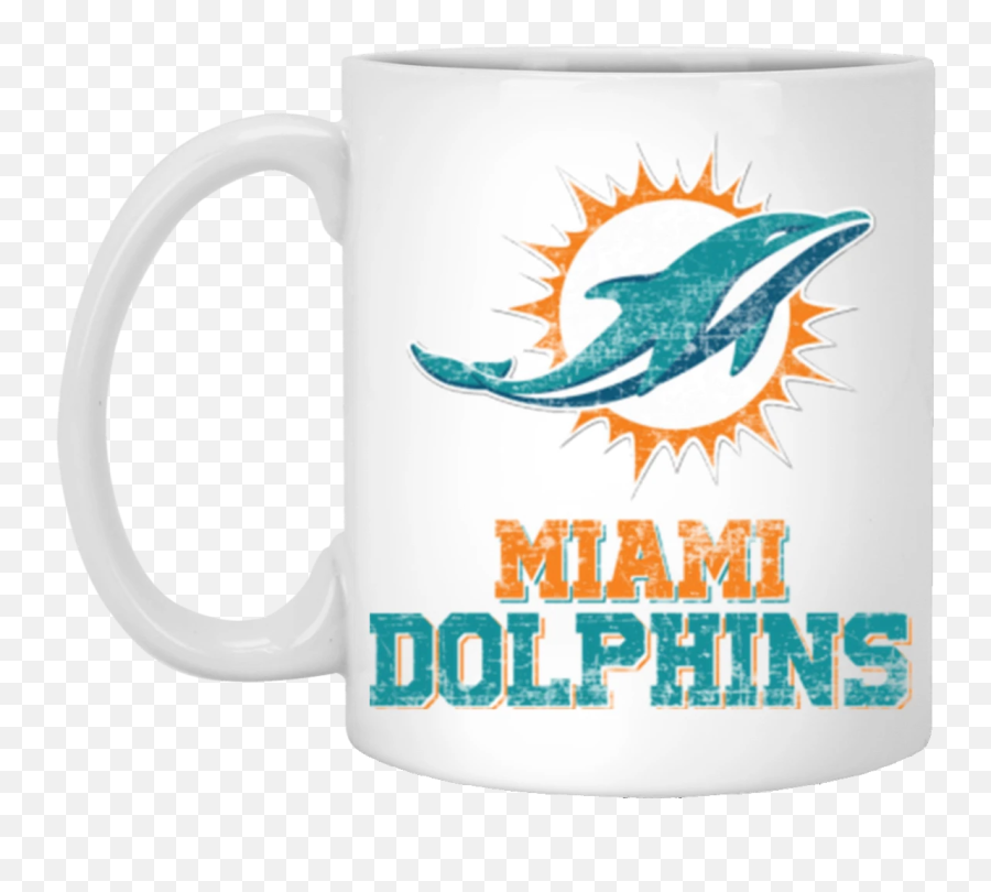 Retro Miami Dolphin Vintage Cute Mug Coffee Mug 11 Oz Mug - Miami Dolphins Emoji,Dolphin Emoji