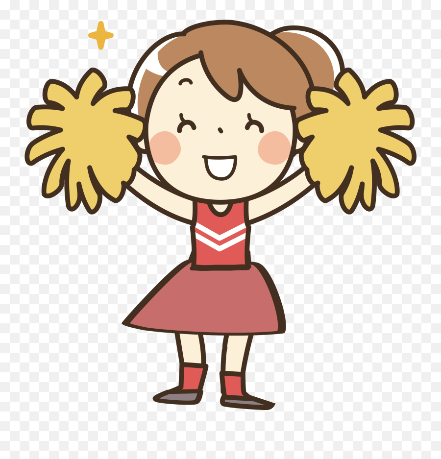 Cheerleader Clipart Transparent - Clipart Cheerleader Emoji,Cheerleader Emoji