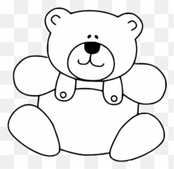 Transparent Teddy Bear Clipart Black And White - Oso Animado Para Colorear Emoji,Teddy Bear Emoji
